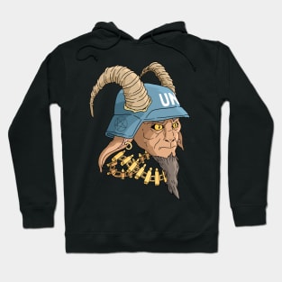 blue helmet devil Hoodie